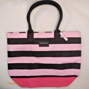 Victoria's Secret Pink and Black Tote Bag ~ Summer Fun